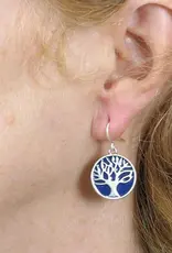Baked Beads Enamel Tree of Life Earrings