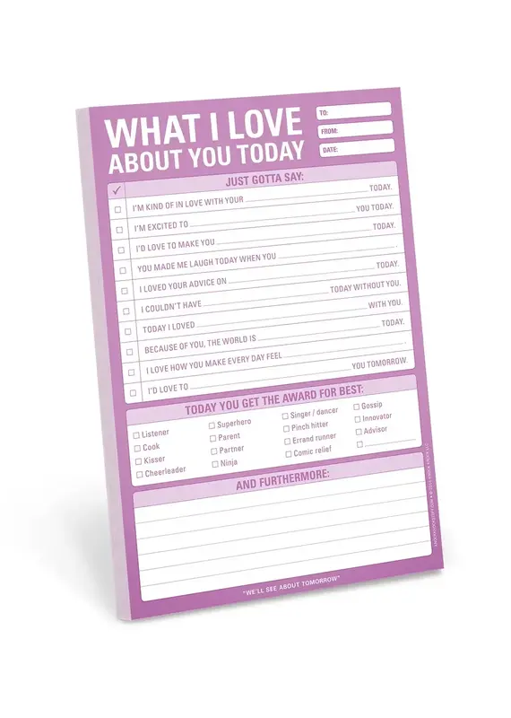 What I Love About You Today Pad