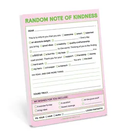 Random Note of Kindness Notepad