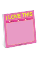 I Love This Sticky Notepad