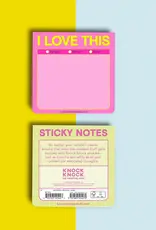 I Love This Sticky Notepad