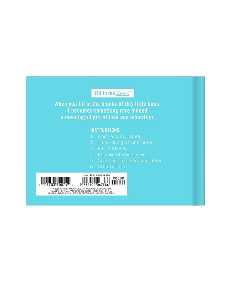 What I Love About Us Fill in the Love® Book