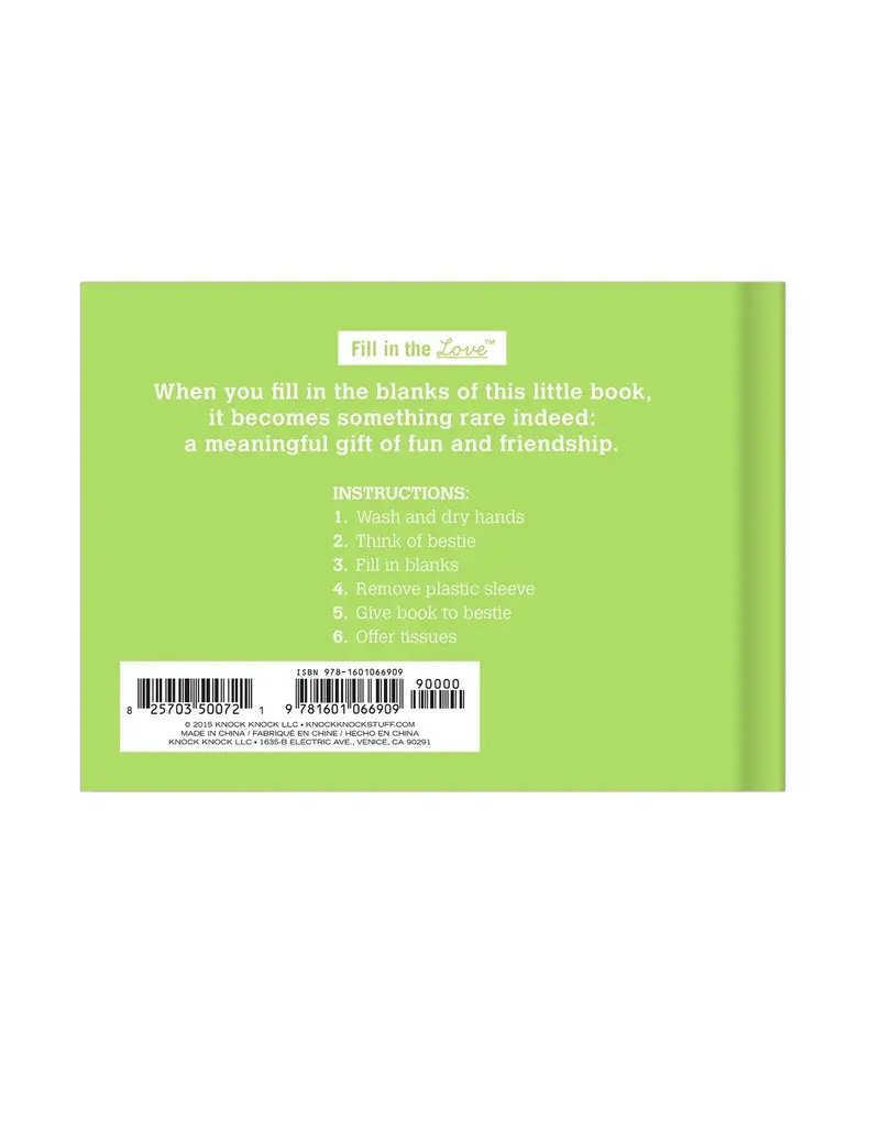 Why You're My Bestie Fill in the Love® Book