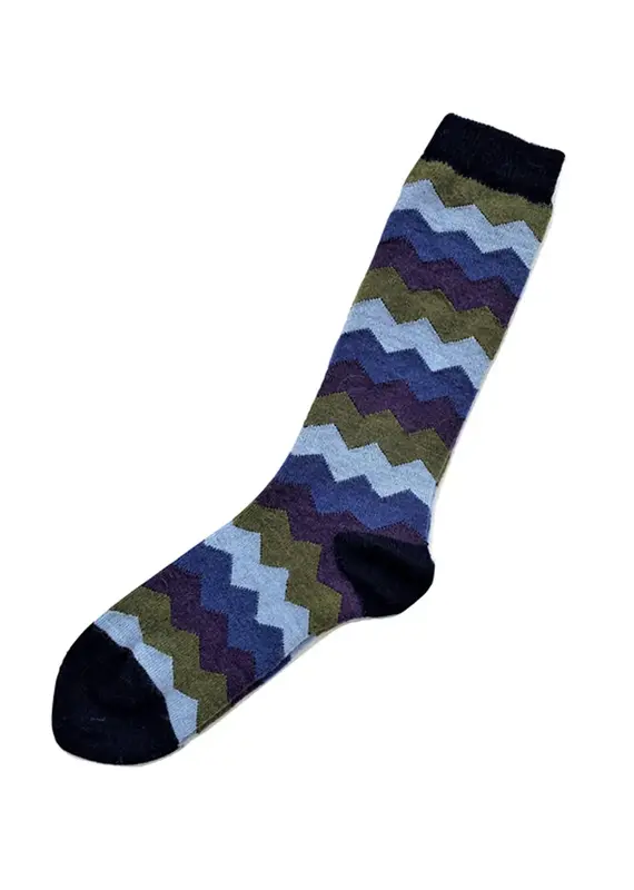 Tey-Art Mountain Stripe Alpaca Socks
