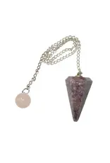 Benjamin International Lepidolite Pendulum with Rose Quartz Ball