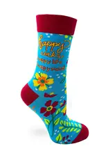 Fabdaz Happy Socks, Happy Life Crew Socks