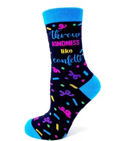 Fabdaz Throw Kindness Like Confetti Crew Socks