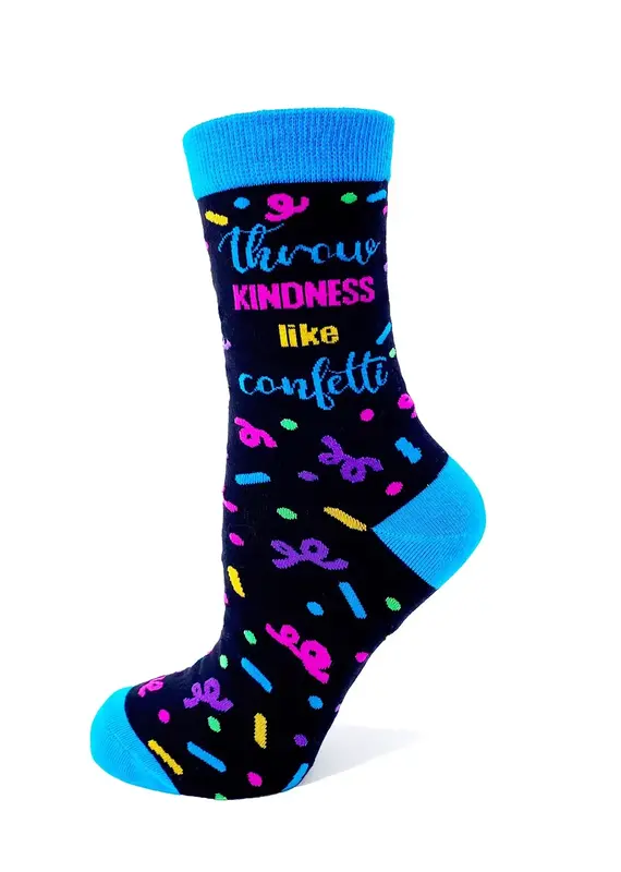 Fabdaz Throw Kindness Like Confetti Crew Socks