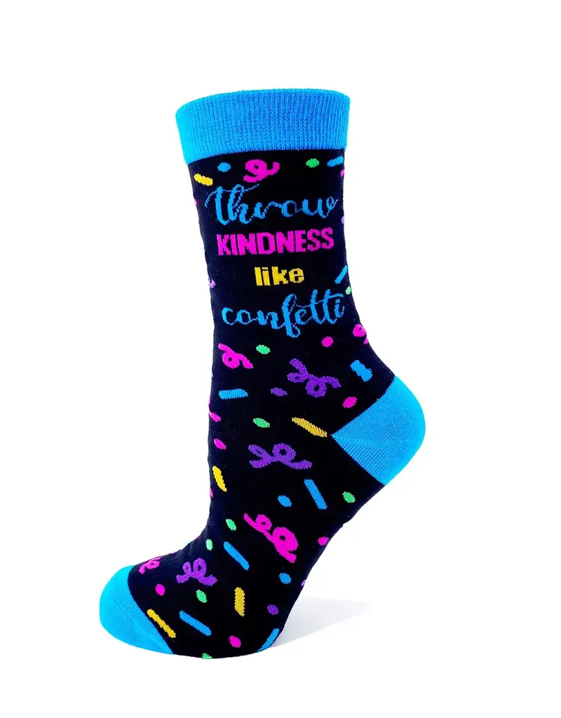 Fabdaz Throw Kindness Like Confetti Crew Socks