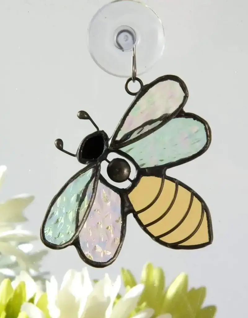J. Devlin Bee Stained Glass Window Suncatcher Ornament