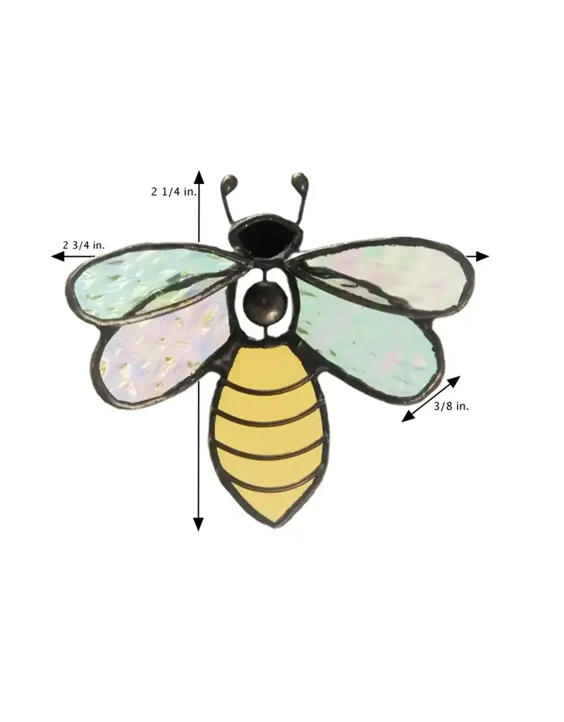 J. Devlin Bee Stained Glass Window Suncatcher Ornament