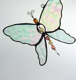 J. Devlin Butterfly Stained Glass Suncatcher Ornament