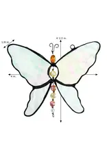 J. Devlin Butterfly Stained Glass Suncatcher Ornament