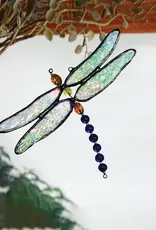 J. Devlin Dragonfly Stained Glass Suncatcher Ornament