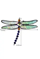 J. Devlin Dragonfly Stained Glass Suncatcher Ornament
