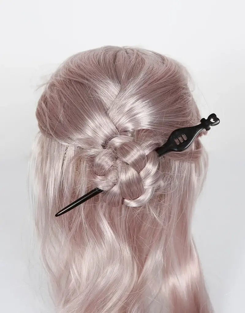 Dark Sandalwood Lute Hair Stick