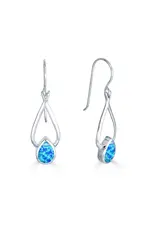 Morningflower Bleeding Heart Opal Earrings