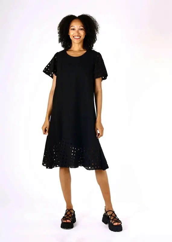 Fenini Embroidered Flair Dress