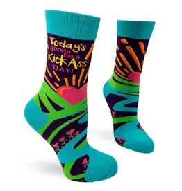 Fabdaz Kick Ass Day Women's Crew Socks