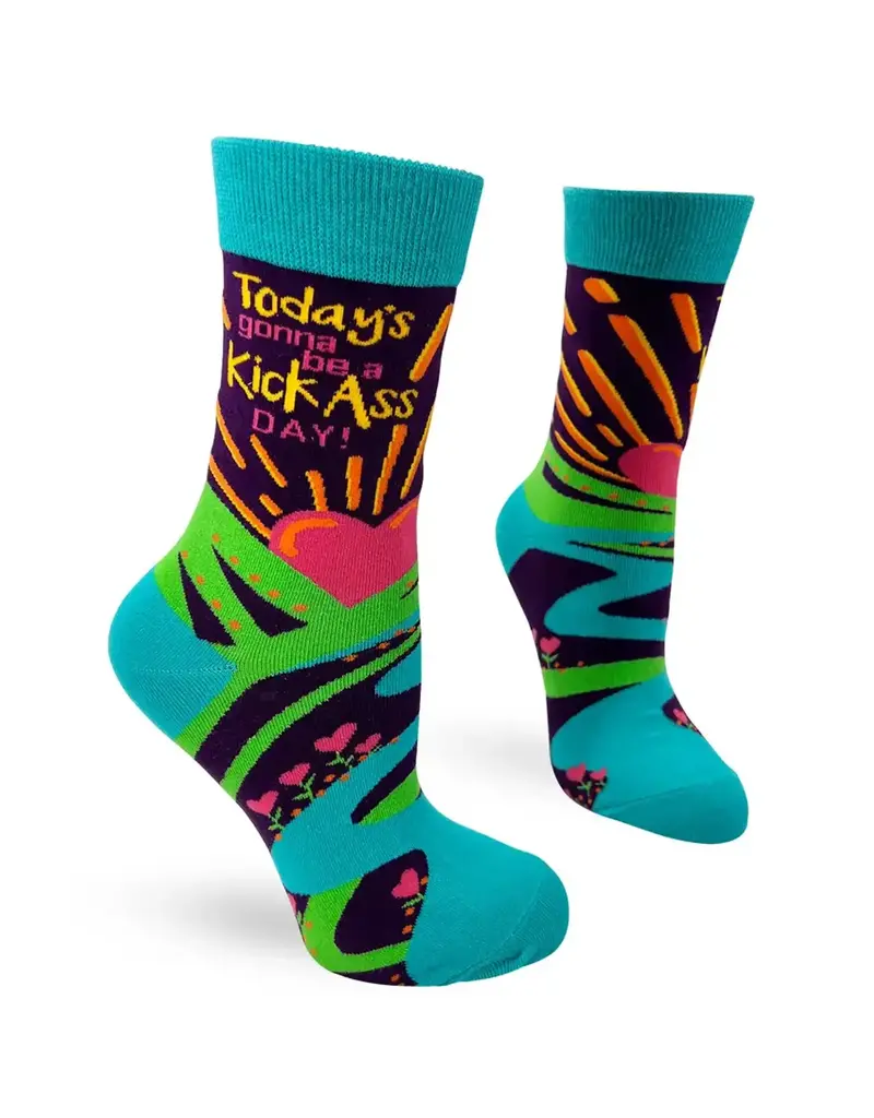Fabdaz Kick Ass Day Women's Crew Socks