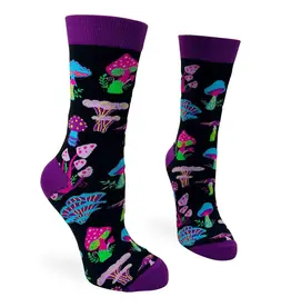 Fabdaz Trippy Mushroom Women's Crew Socks