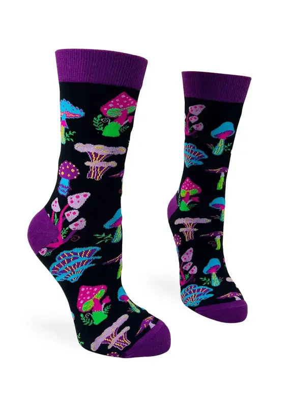 Fabdaz Trippy Mushroom Women's Crew Socks