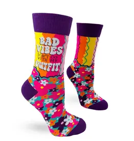 Fabdaz Bad Vibes Women's Crew Socks