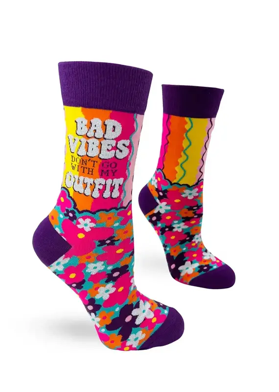Fabdaz Bad Vibes Women's Crew Socks