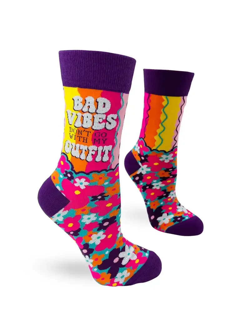 Fabdaz Bad Vibes Women's Crew Socks