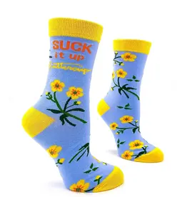 Fabdaz Suck It Up Buttercup Women's Crew Socks