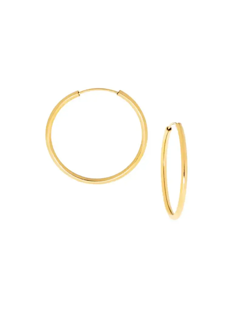 Marlyn Schiff Gold Plated 1" Infinity Hoop Earrings