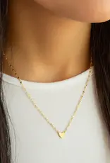 Marlyn Schiff Gold Plated Baby Heart Necklace