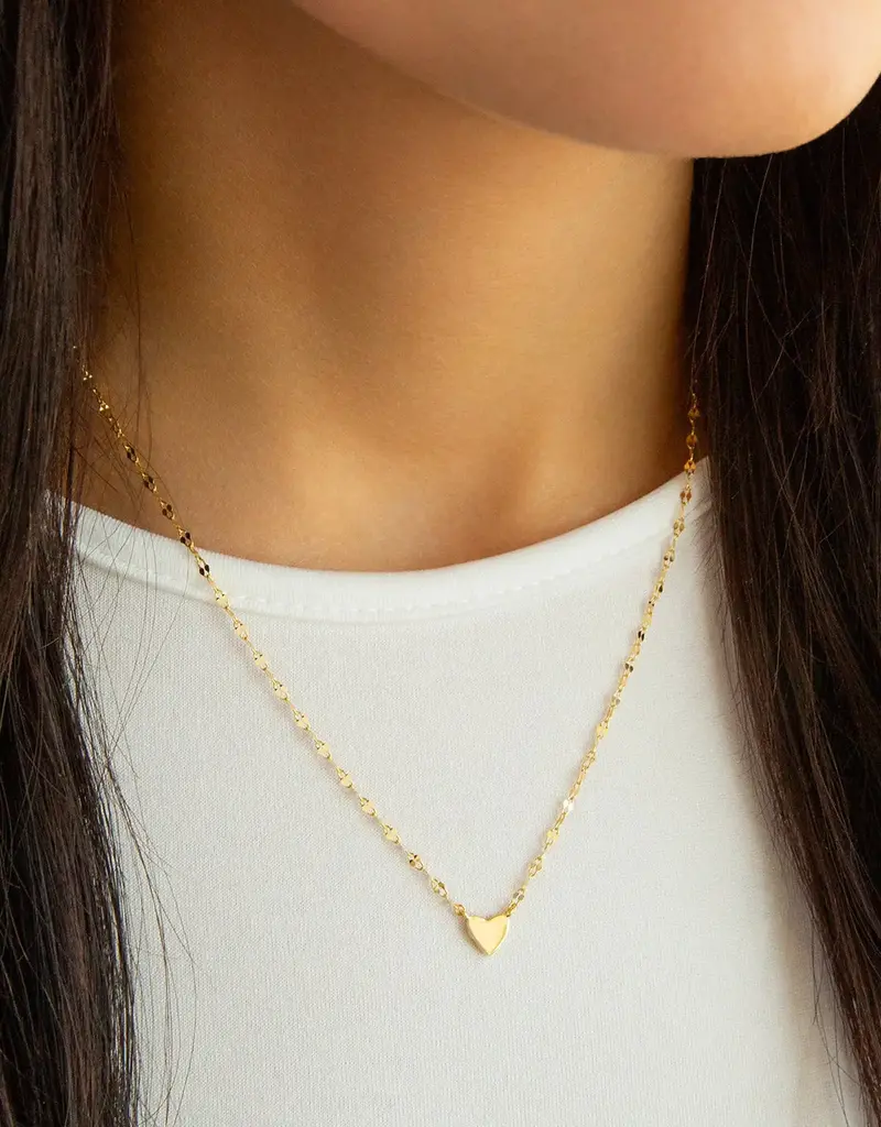 Marlyn Schiff Gold Plated Baby Heart Necklace