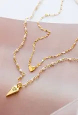 Marlyn Schiff Gold Plated Baby Heart Necklace