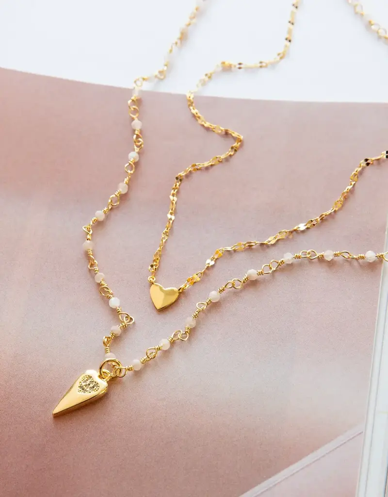 Marlyn Schiff Gold Plated Baby Heart Necklace