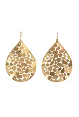 Kole Rippled Metal Teardrop Earrings