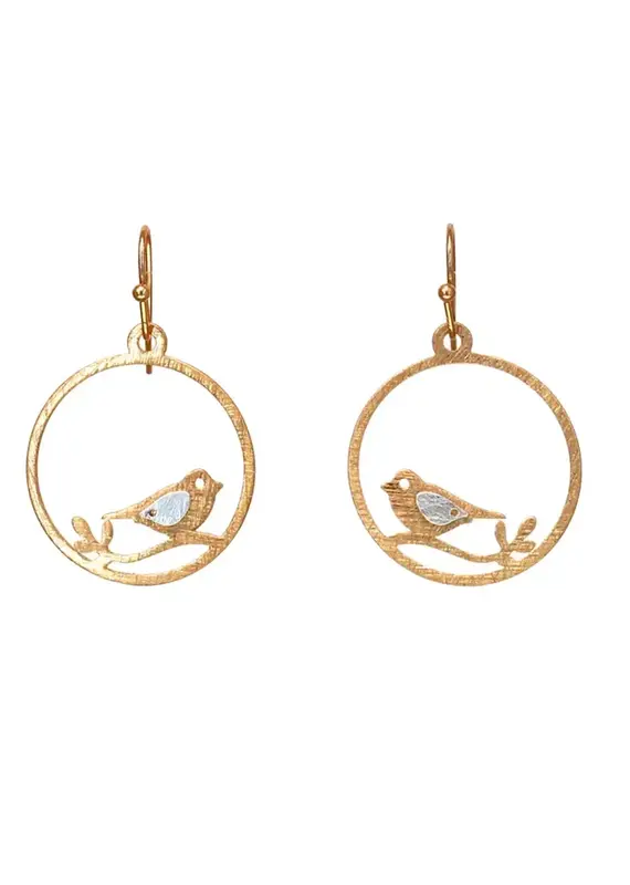 Kole Little Bird Brass Earrings