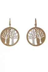 Kole Two-Tone Tree Earrings