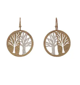 Kole Two-Tone Tree Earrings