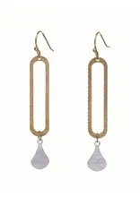 Kole Two-Tone Scratch Finish Earrings