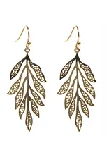 Kole Etched Leaf Earrings