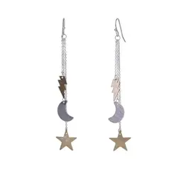 Kole Two-Tone Celestial Earrings
