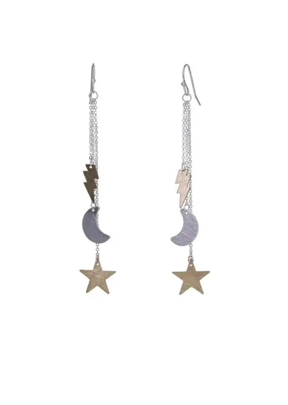 Kole Two-Tone Celestial Earrings