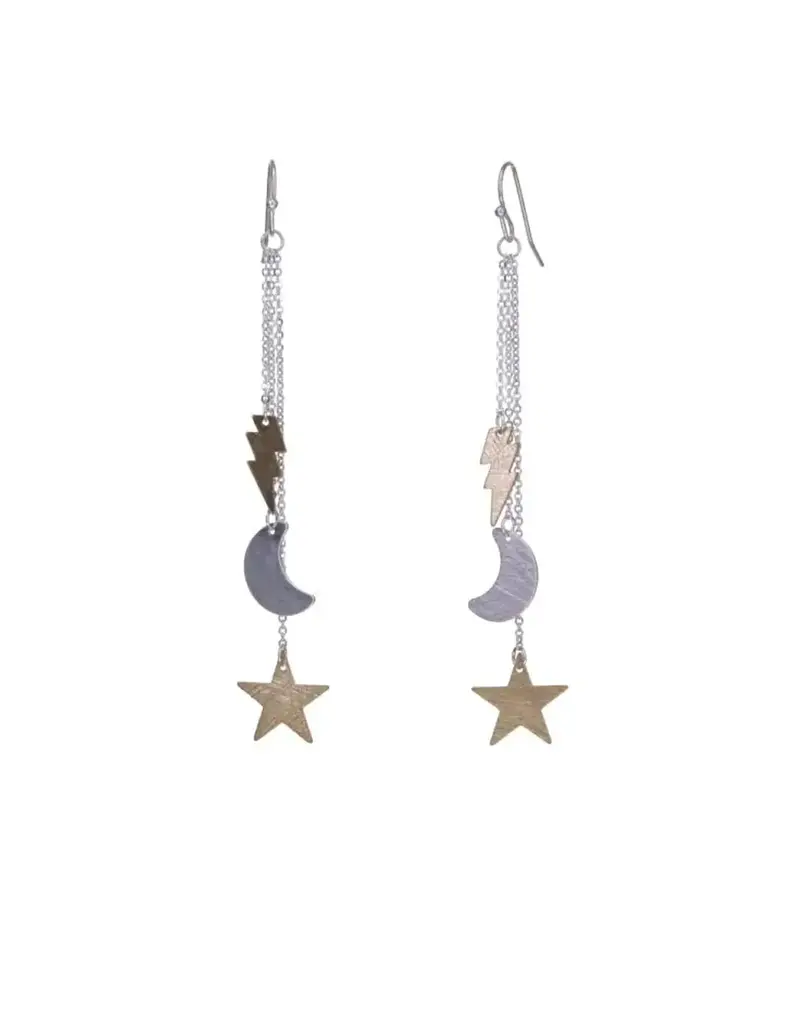 Kole Two-Tone Celestial Earrings