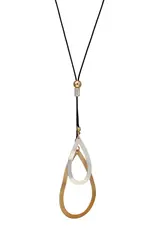 Kole Double Teardrop Cord Necklace