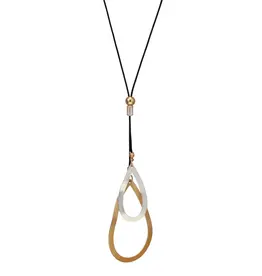 Kole Double Teardrop Cord Necklace