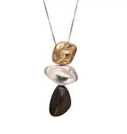 Kole Tri-Color Freeform Pendant Necklace