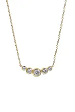 Kole Five Stone Cubic Zirconia Crescent Necklace