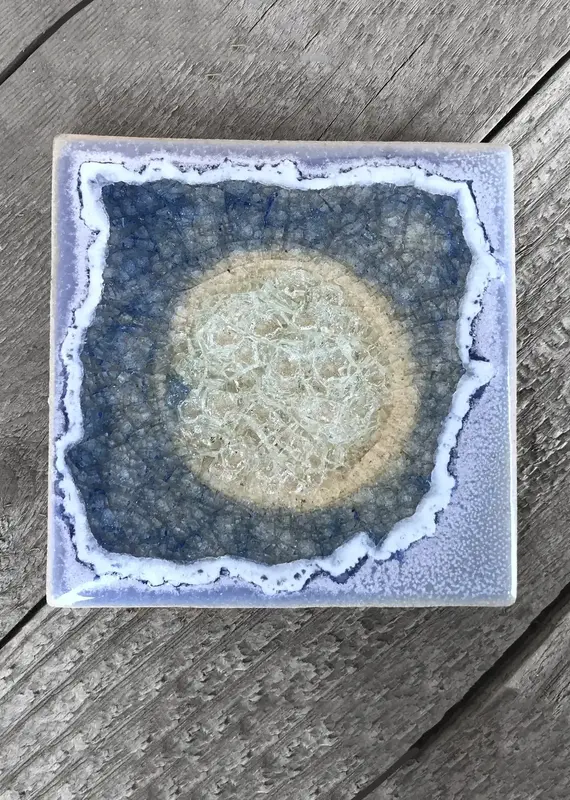 Dock 6 Geode Crackle Coaster