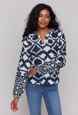 Charlie B Long Sleeve Popover Blouse